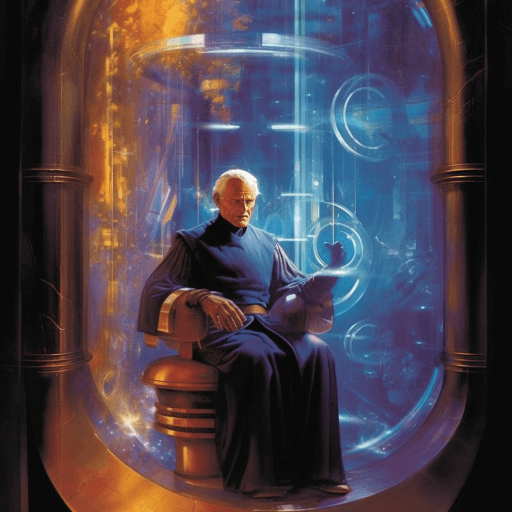 illustration hologram scientist